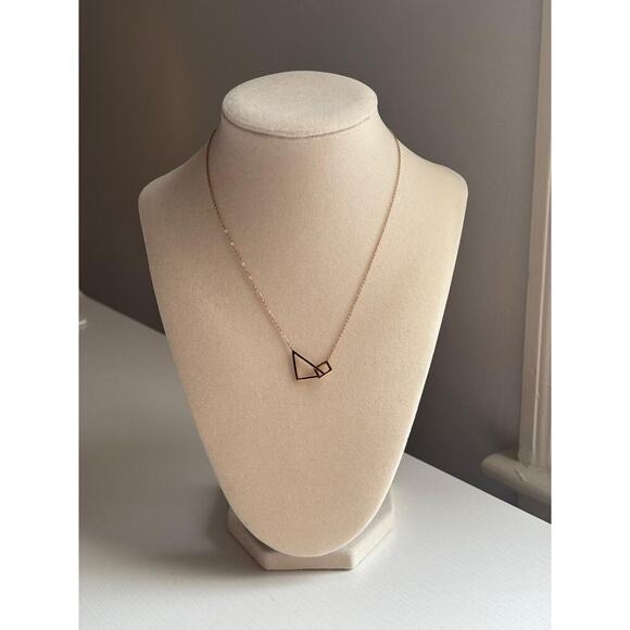 unbrand Jewelry - Rose Gold Geometric Triangle Necklace Minimalist Dainty Pendant